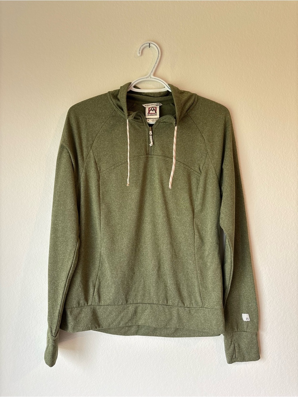 Avalanche Olive Green Waffle-Knit Hoodie